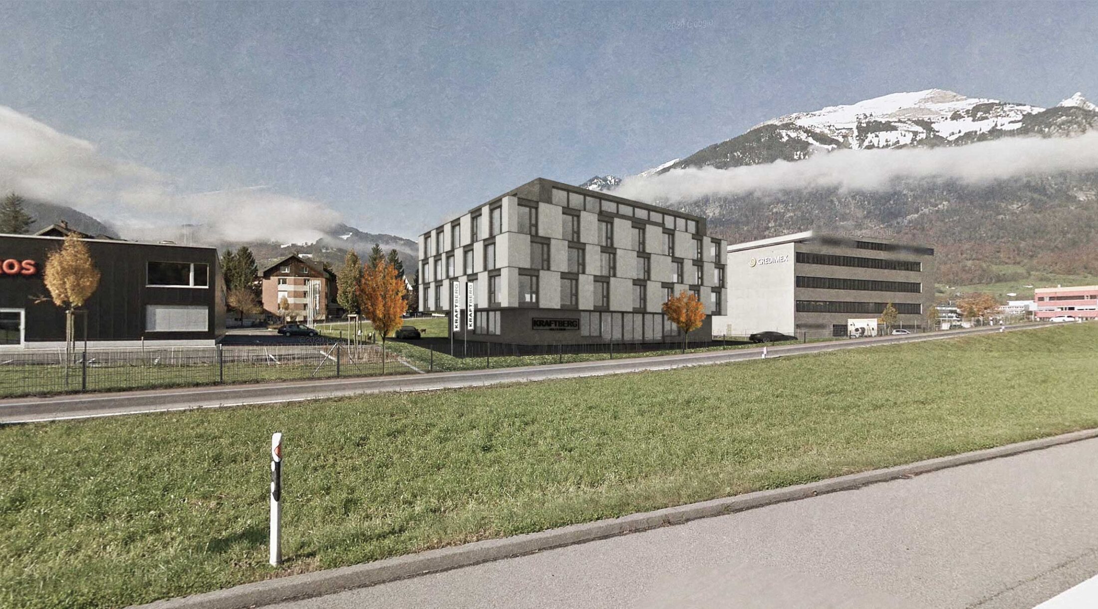 Visualisierung eines Industriegebäudes in Alpnach, Obwalden